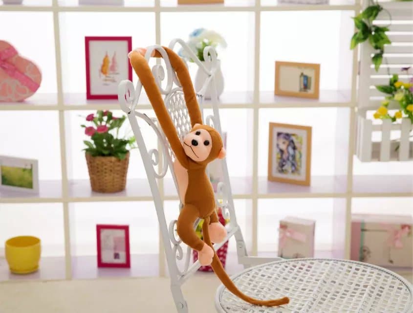 Monkey plush kawaii long tail brown Monkey plush Animals a7796c561c033735a2eb6c: Brown