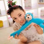 Monkey plush kawaii long tail blue Monkey plush Animals Materials: Cotton