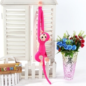 Monkey plush kawaii long tail fushia Monkey plush Animals a7796c561c033735a2eb6c: Pink