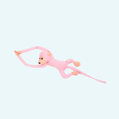 Monkey plush kawaii long tail pink