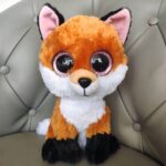 Big Black Eyed Fox Plush Animal Plush a7796c561c033735a2eb6c: Orange