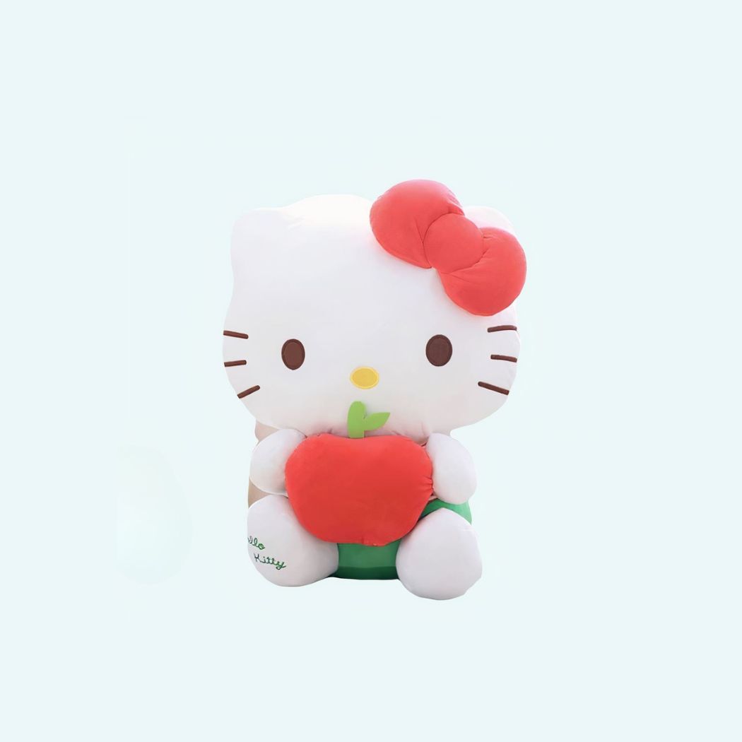 hello kitty plush with an apple