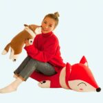 Peluche Renard Kawaii Rouge Peluche Renard Peluche Animaux 87aa0330980ddad2f9e66f: 35cm|50cm