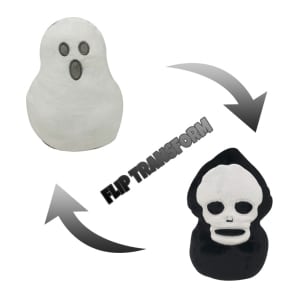 Reversible ghost skull and crossbones plush Halloween Age range: 0-15 years