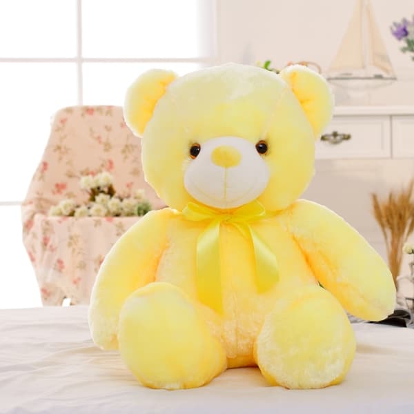 Plush Bear Pillow LED Yellow Plush Bear Plush Animals a7796c561c033735a2eb6c: Yellow