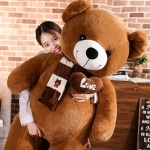 Brown plush bear full of love Plush Bear Plush Animals 87aa0330980ddad2f9e66f: 100cm|60cm|80cm