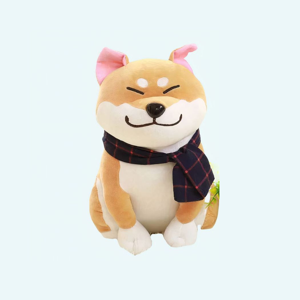 Cute brown plush dog