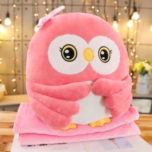 Cute Pink Owl Plush Animal Plush 87aa0330980ddad2f9e66f: 22cm|35cm|50cm