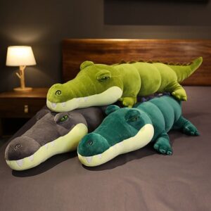 Giant Green Alligator Plush Crocodile Plush Animals 87aa0330980ddad2f9e66f: 100cm|80cm