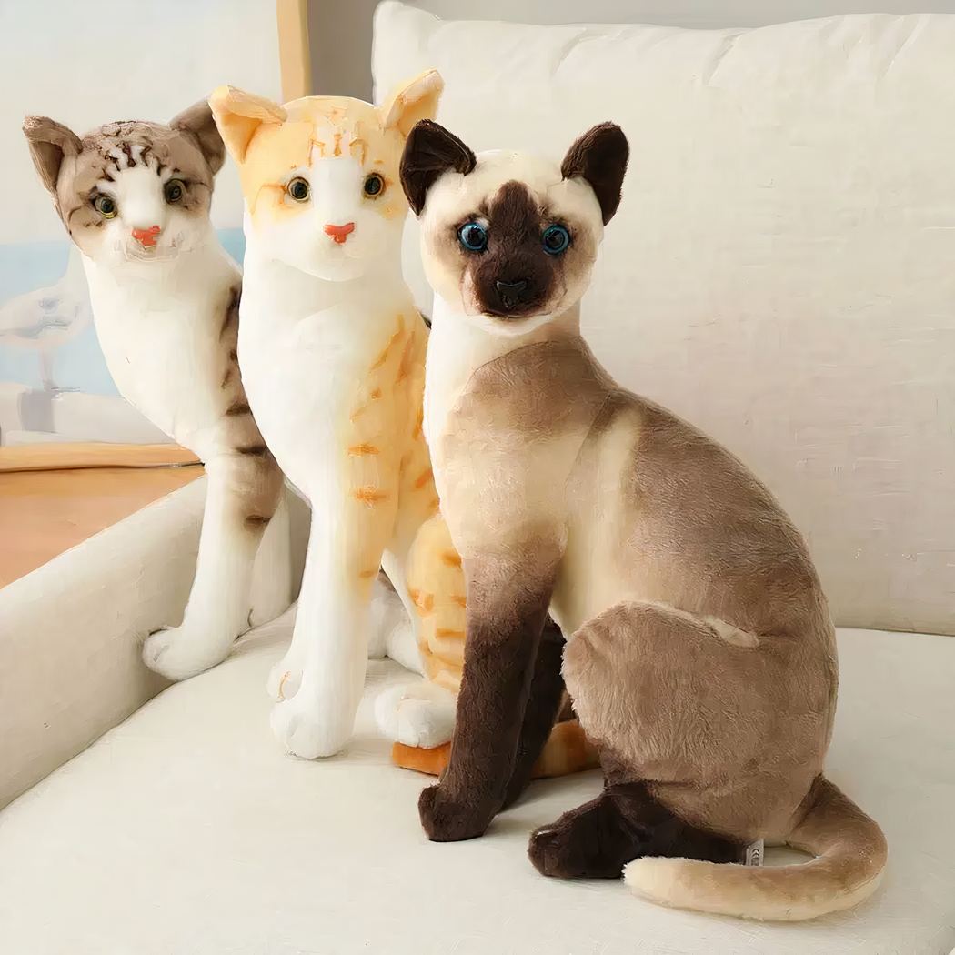 Grey tabby plush cat Plush Cat Plush Animals 87aa0330980ddad2f9e66f: 20cm|25cm|35cm|45cm