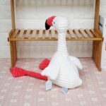 Pink Flamingo Plush Cotton Ribbed White Plush Pink Flamingo Plush Animals 87aa0330980ddad2f9e66f: 30cm