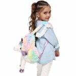 Silver Unicorn Backpack Plush Bag Material: Cotton