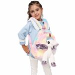 Silver Unicorn Backpack Plush Bag Material: Cotton