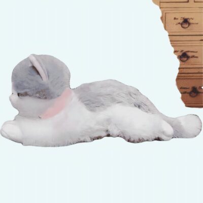 Grey plush cat plush Animal plush Filling: Cotton PP