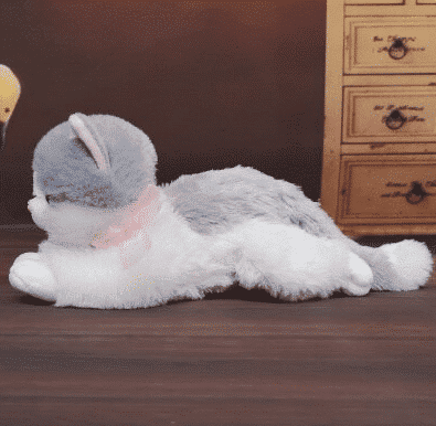 Grey plush cat plush Animal plush Filling: Cotton PP