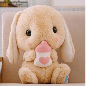 Rabbit plush with bottle Rabbit plush Animals 87aa0330980ddad2f9e66f: 20cm|30cm