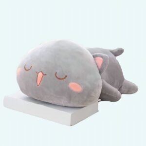 Peluche chat gris kawaii endormi Peluche Chat Peluche Animaux 87aa0330980ddad2f9e66f: 35cm