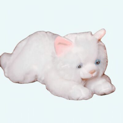 White plush kitten plush Cat plush Animals Filling: Cotton PP