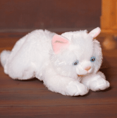 White plush kitten plush Cat plush Animals Filling: Cotton PP