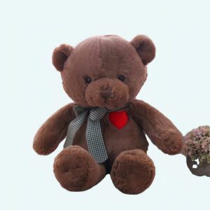 Brown heart plush bear Valentine's Day plush 87aa0330980ddad2f9e66f: 35cm|50 cm