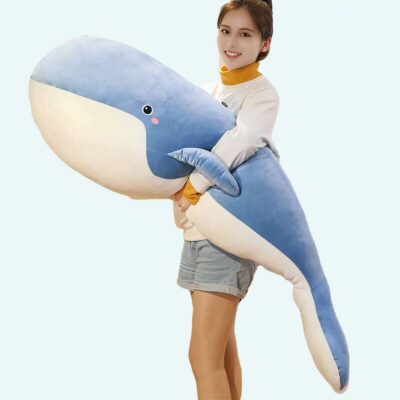 Blue Giant Whale Plush Animal Plush Material: Cotton