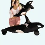 Giant Orca Plush Whale Plush Animals Materials: Cotton