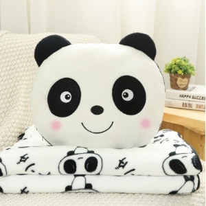 Happy panda plush with blanket Panda plush Animals Age range: > 3 years