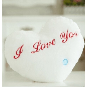 I Love You white plush Valentine's Day pillow Age range: > 3 years