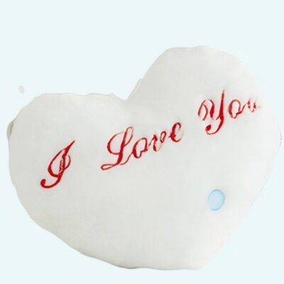 I Love You white plush Valentine's Day pillow Age range: > 3 years