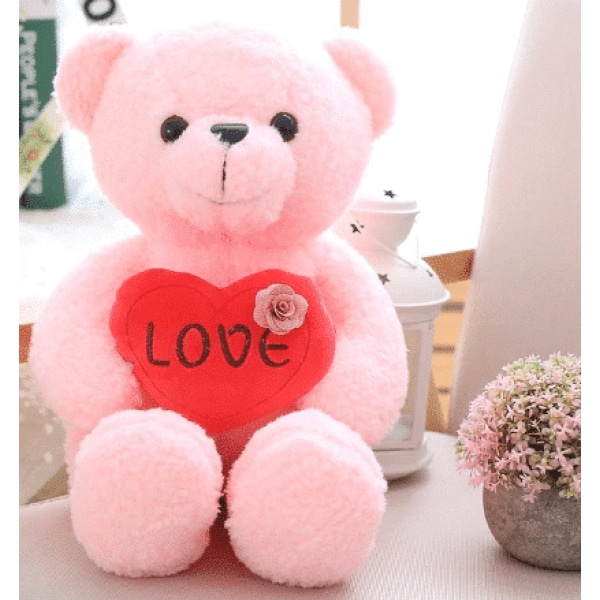 Peluche ourson rose Love Peluche Saint-Valentin 87aa0330980ddad2f9e66f: 40cm|50cm|60cm