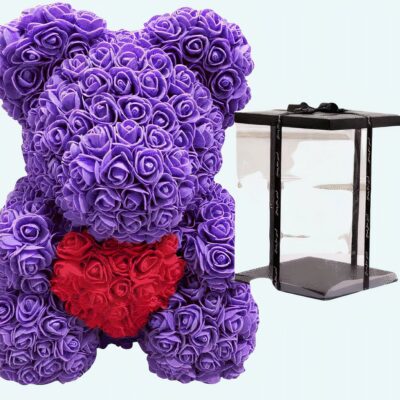 Purple Bear Plush Collector's Box Valentine's Day Plush Material: Cotton