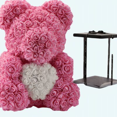 Pink bear plush collector's box Valentine's Day plush Material: Cotton