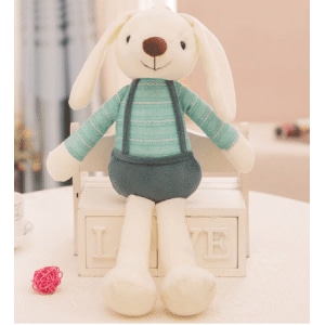 Rabbit plush green outfit Rabbit plush Animals Age range: > 3 years