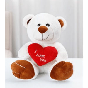 White love bear plush Valentine's Day 87aa0330980ddad2f9e66f: 33cm