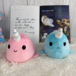 White Unicorn Plush Whale Plush Animals Materials: Cotton