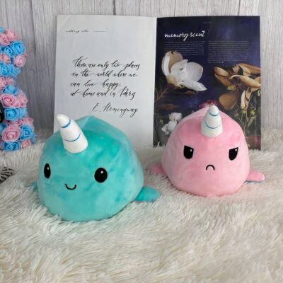 White Unicorn Plush Whale Plush Animals Materials: Cotton