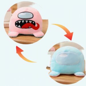 Reversible Turquoise Pink Plush Among Us Video Game Plush 87aa0330980ddad2f9e66f: 15cm