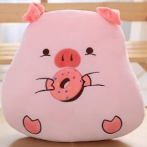 Piggy donut plush toy Piggy animal plush toy Materials: Cotton