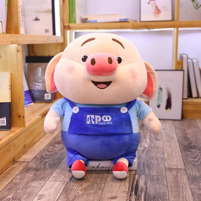 Plush Pig dressed in handyman outfit Plush Pig Animal 87aa0330980ddad2f9e66f: 25cm|38cm|50cm|60cm