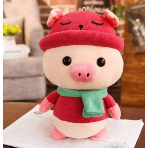 Plush Pig dressed in red outfit Plush Pig Animal 87aa0330980ddad2f9e66f: 25cm|35cm|50cm