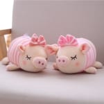 Pig plush with pink bow Pig plush Animals Materials: Cotton