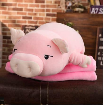 Pink pig plush sleepy pig plush animal 87aa0330980ddad2f9e66f: 40cm|50cm|60cm|75cm