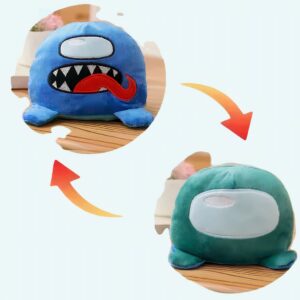 Reversible Blue Green Plush Among Us Video Game Plush 87aa0330980ddad2f9e66f: 15cm