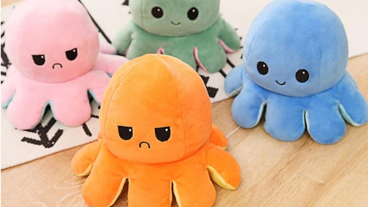 Peluche pieuvre reversible pour votre partenaire