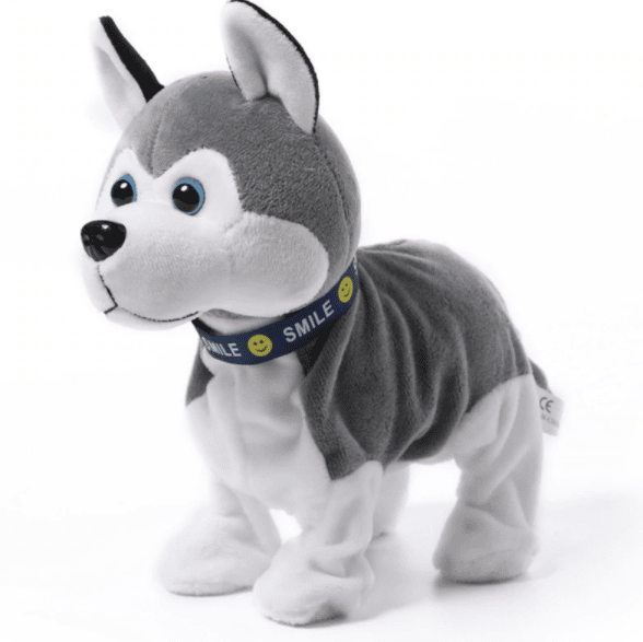 Robot chien husky en peluche