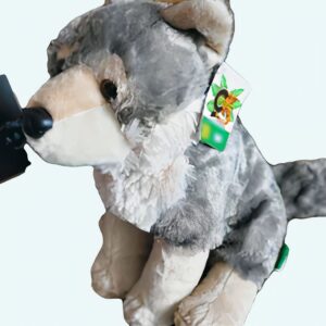 Cute grey wolf plush Material: Cotton