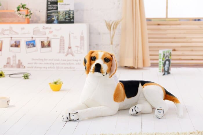 Giant lying dog plush in three colours Giant plush Material: Cotton