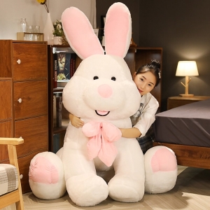 Giant sitting white rabbit plush Material: Cotton