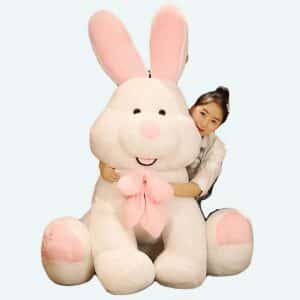 Giant sitting white rabbit plush Material: Cotton