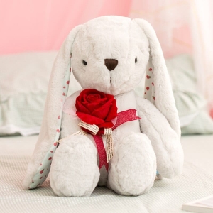 Giant plush white rabbit with pink Giant plush Material: Cotton